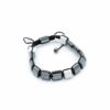 Pulsera Magnética Shamballa de Hematita - Cuboides Jaspe Blanco - Imagen 2