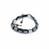 Pulsera Magnética Shamballa de Hematita - Cubos Rosas - Imagen 2