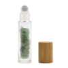 Botella Roll-on de piedras preciosas - Aventurina Verde - Tapa de madera