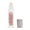 Botella Roll-on de piedras preciosas - Cuarzo Rosa - Tapa plateada