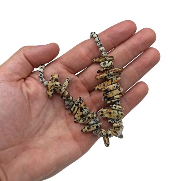 Collar Longstone de Piedra Dálmata – Protección, Alegría y Estabilidad Emocional - Imagen 2