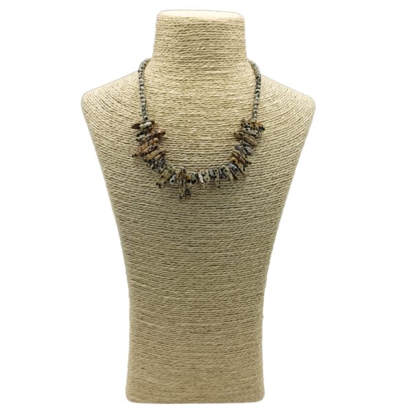 Collar Longstone de Piedra Dálmata – Protección, Alegría y Estabilidad Emocional