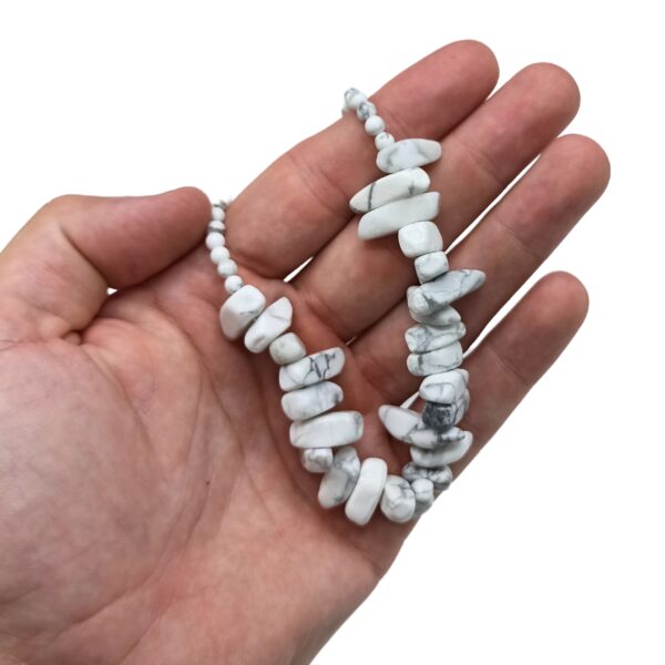 Collar Longstone de Jaspe Blanco – Claridad Espiritual, Calma Interior y Protección Energética - Imagen 2
