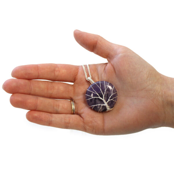 Colgante Árbol de la Vida con Amatista – Intuición Elevada, Protección y Paz Espiritual - Imagen 2