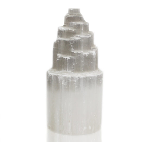 Lámpara Natural Torre de Selenita – 20 cm - Imagen 2
