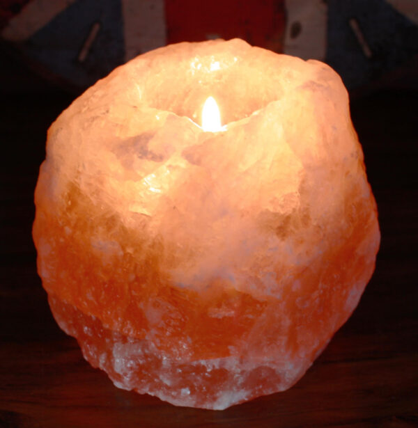 Portavelas de sal del Himalaya de calidad natural (3,2kg) - Imagen 2