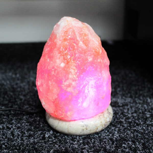 Lámpara de sal natural USB de calidad – 11,5 cm (luz multicolor) - Imagen 3