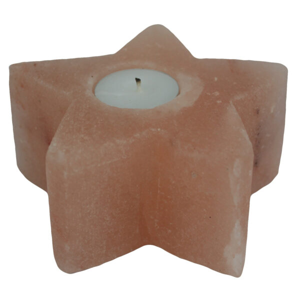 Soporte de vela de sal del Himalaya – Estrella