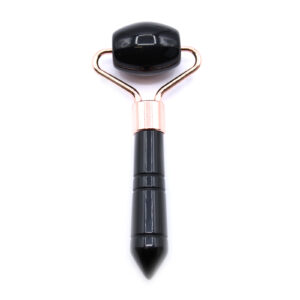 Mini Rodillo Facial de Obsidiana Negra | Protección y Belleza Consciente