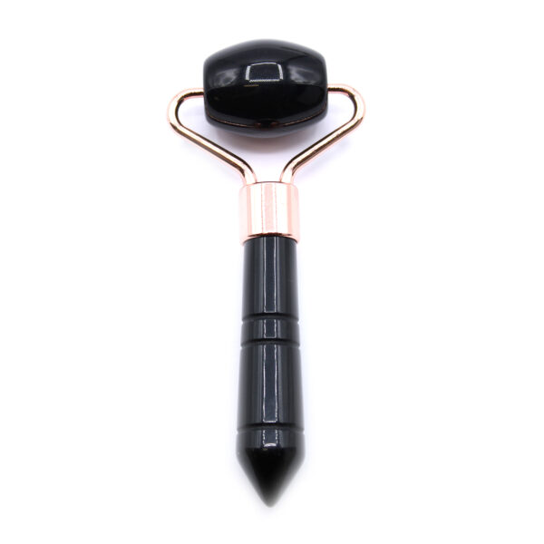 Mini Rodillo Facial de Obsidiana Negra | Protección y Belleza Consciente