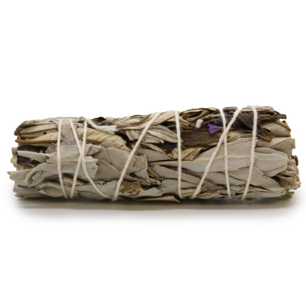 Atado de Hierba Salvia Blanca y Yerba Santa 10 cm – Limpieza y Protección Energética Natural