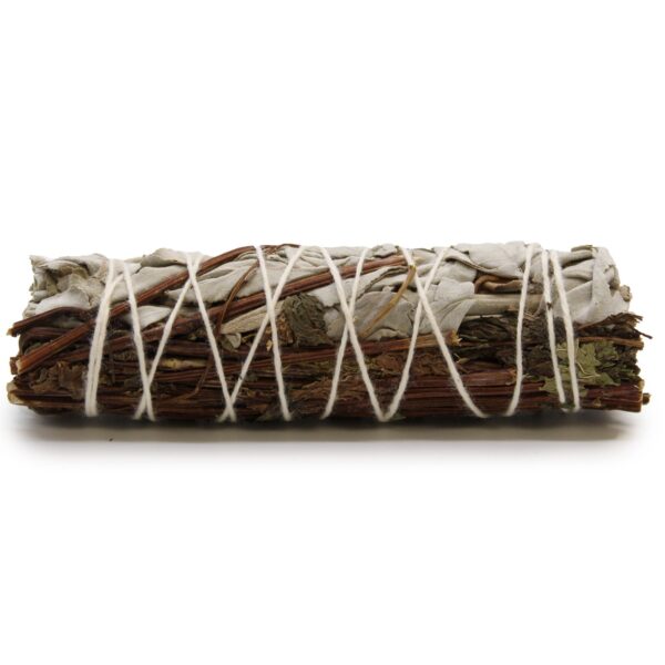 Atado de Hierba Salvia Blanca y Menta 10 cm – Purificación y Renovación Energética