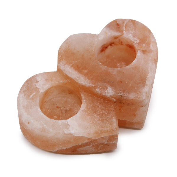 Portavelas Sal Doble Corazón 1 kg - Imagen 2
