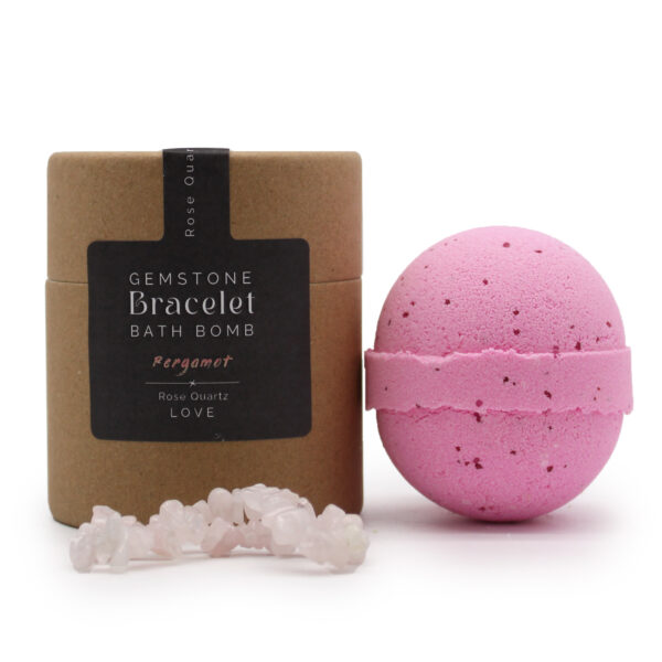 Bomba de Baño con Pulsera de Cuarzo Rosa | Amor Propio y Armonía Emocional - Imagen 2