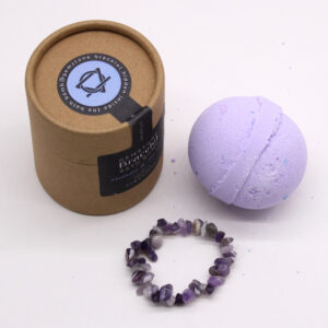 Bomba de Baño con Pulsera de Amatista | Relajación Profunda y Protección Energética