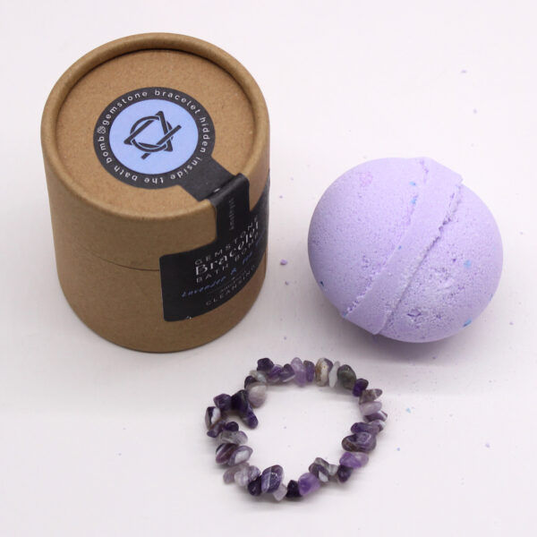 Bomba de Baño con Pulsera de Amatista | Relajación Profunda y Protección Energética