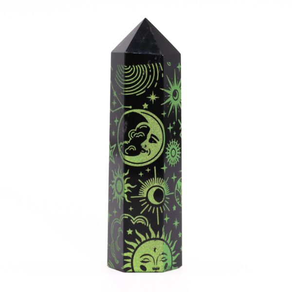 Puntas de Obsidiana Negra – Aproximadamente 60-70 g | 9 cm – Historia Mística
