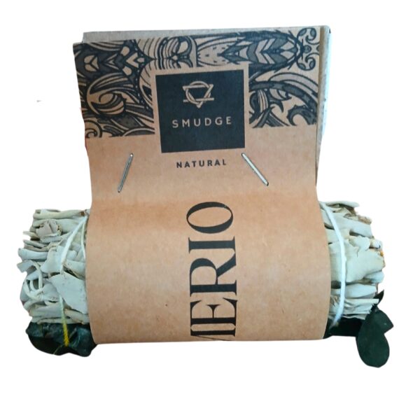 Atado de Hierba Salvia Blanca y Eucalipto 10 cm – Limpieza Energética y Claridad Respiratoria - Imagen 2